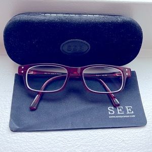 SEE Red Eye Glass Frames made in France